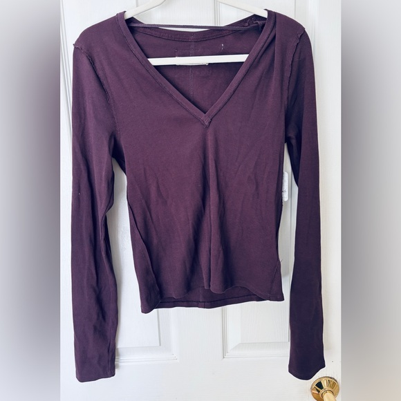 We The Free Tops - We The Free Plum Long Sleeve V-Neck Women's Top XL New w Tags Lagenlook